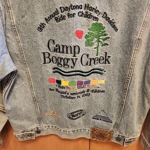 HARLEY Iron Rider Biker jacket Denim. HARLEY DAVIDSON Dayton 2007 Sz S NWT